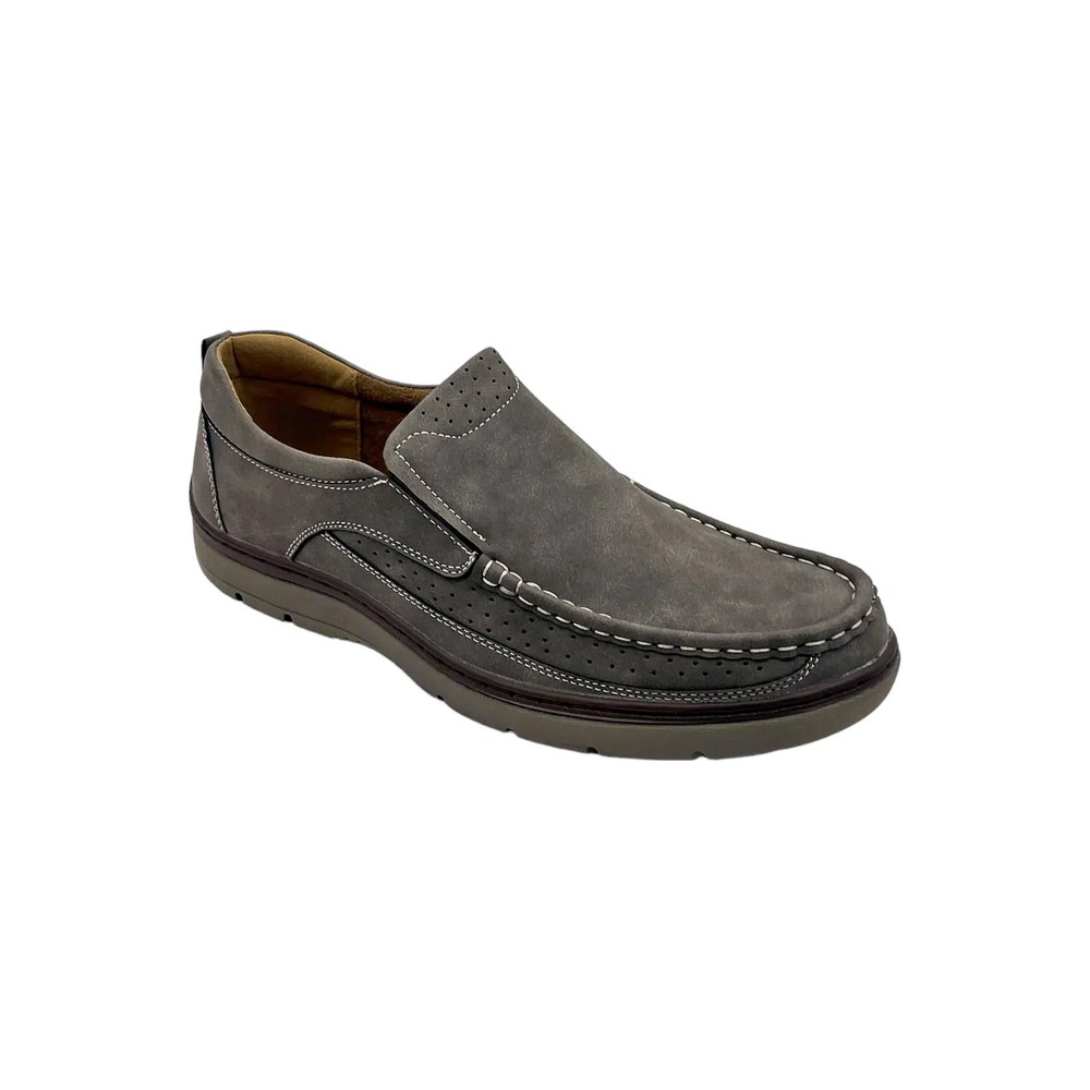 Aston Marc Men's Slip On Comfort Casual Gray - Medium